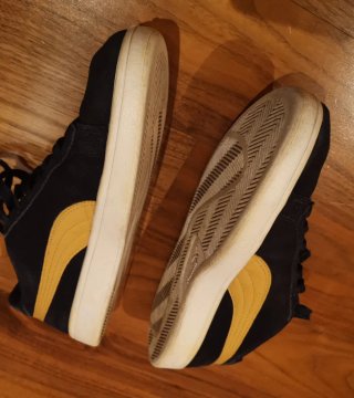 Zapatillas Puma Azul Marino y Dorado