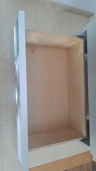 Mueble de baño gris 2 cajones