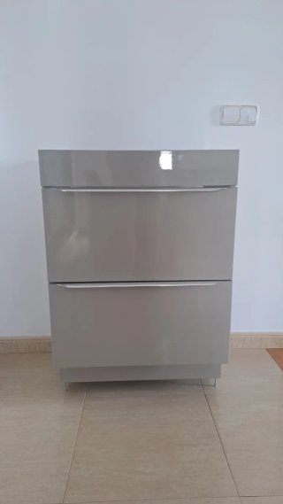 Mueble de baño gris 2 cajones