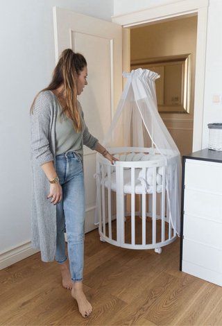 Mini Cuna + Cuna Stokke Sleepi Blanca Evolutiva