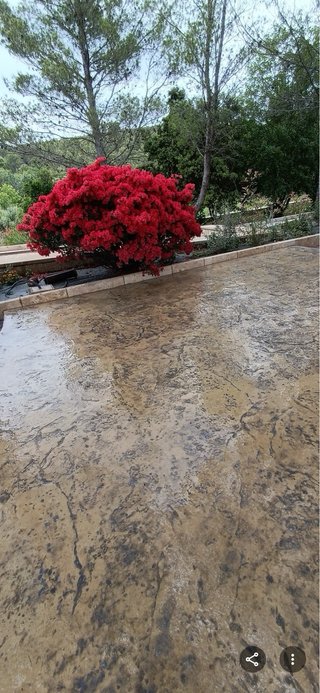 Suelo de hormigón decorativo