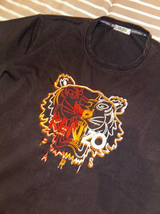 Camiseta Kenzo negra Tiger Logo talla XL