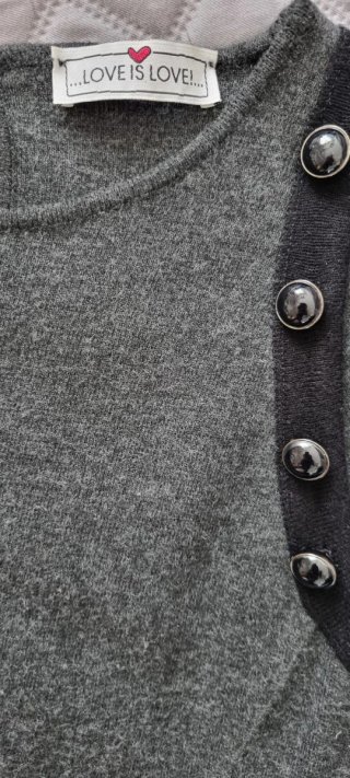 Vestito LOVE IS LOVE grigio donna