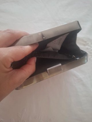 Bolso de mano plateado para fiesta