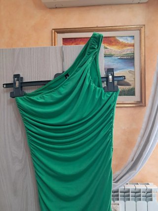 Vestitino monospalla verde