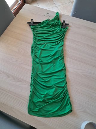 Vestitino monospalla verde