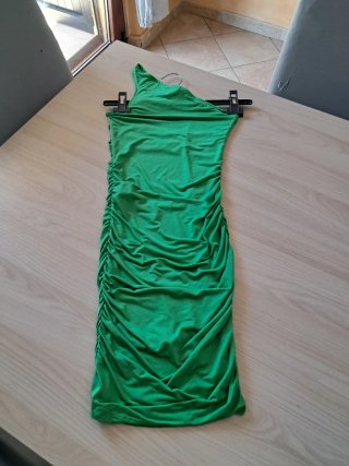 Vestitino monospalla verde