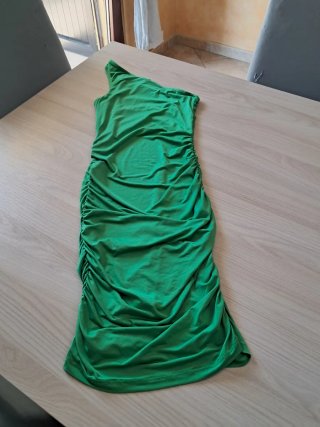 Vestitino monospalla verde