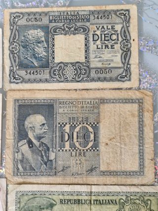 Lote Banconote Storiche Italiane: Lire