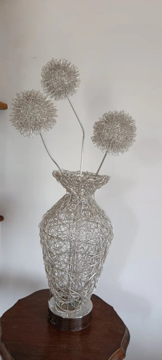 Lampada design filo metallo