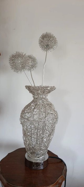 Lampada design filo metallo