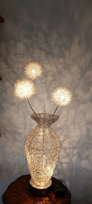 Lampada design filo metallo