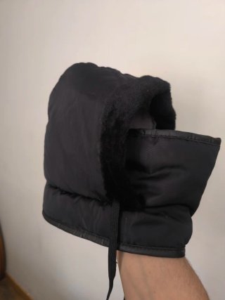 Gorro y bufanda conjunto negro