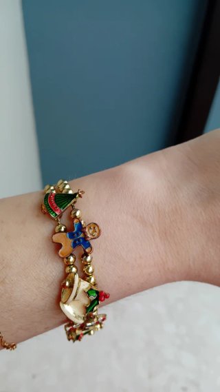 Bracciale vintage Avon slide natalizio