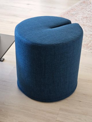 Pouf Nidi blu petrolio design moderno