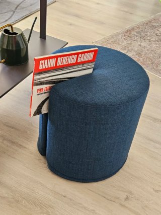 Pouf Nidi blu petrolio design moderno