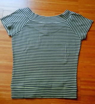 Camiseta Camaieu Talla S Rayas Verde/Gris