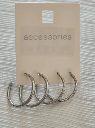 Set de Aros Plateados