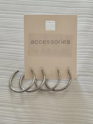 Set de Aros Plateados