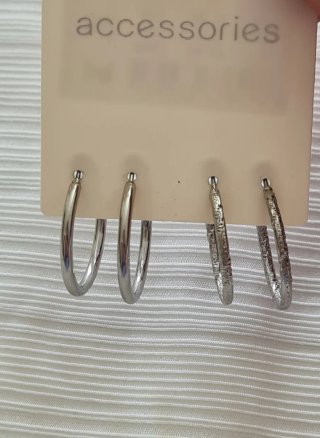 Set de Aros Plateados