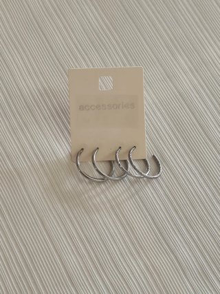 Set de Aros Plateados