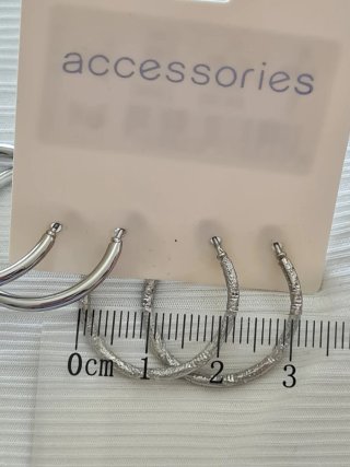 Set de Aros Plateados