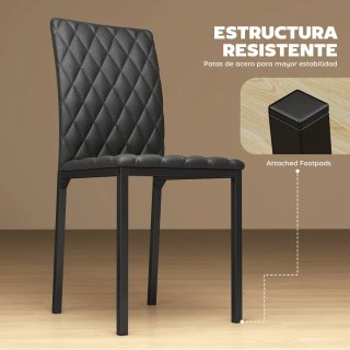 Pack 4 Sillas Comedor Alto Respaldo