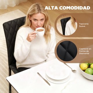 Pack 4 Sillas Comedor Alto Respaldo