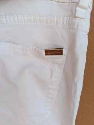 Pantalón vaquero blanco mujer talla 42
