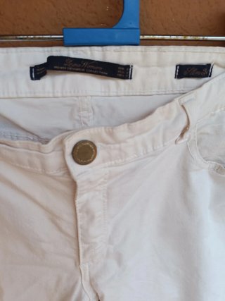 Pantalón vaquero blanco mujer talla 42