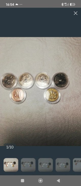 Lote 6 monedas II República y Estado Español