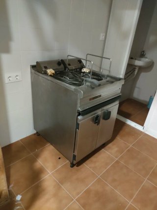 Freidora industrial doble seno