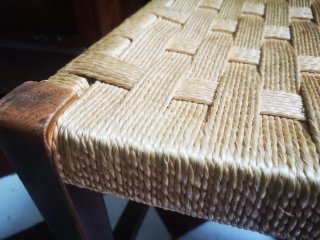 Juego 4 Sillas Madera y Mimbre