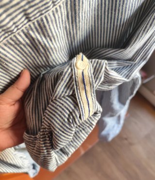 Camisa Pull&Bear rayas cuello mao Talla M
