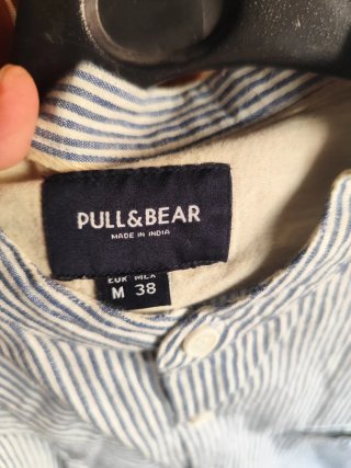 Camisa Pull&Bear rayas cuello mao Talla M