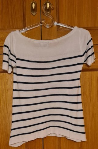 Camiseta marinera Blanco punto fino Talla S