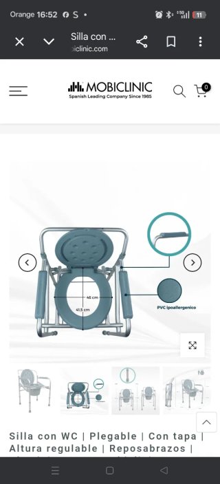 Silla para inodoro y ducha