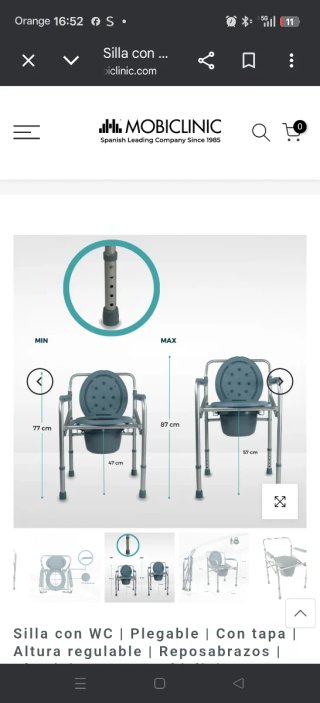 Silla para inodoro y ducha