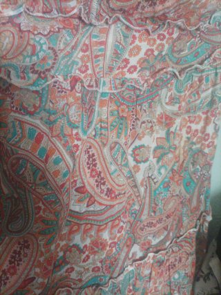 Vestido largo estampado paisley