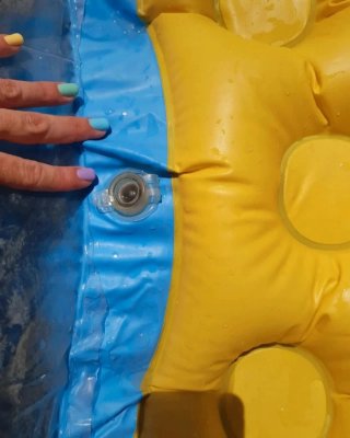 Piscina hinchable infantil estrella multicolor