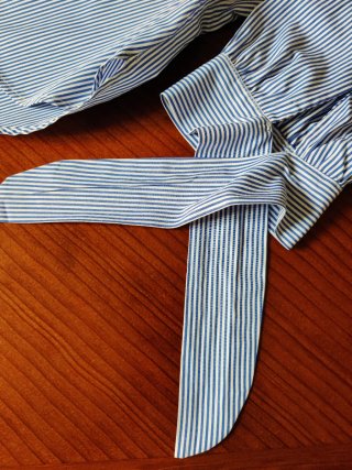Camisa oversize Zara Rayas Azul y Blanca Mujer