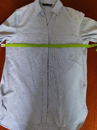 Camisa oversize Zara Rayas Azul y Blanca Mujer
