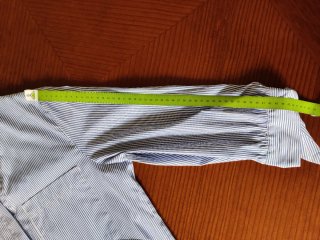 Camisa oversize Zara Rayas Azul y Blanca Mujer