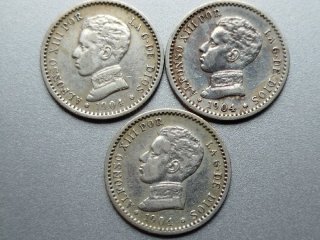 🇪🇸 Lote 9 Monedas Plata 50 Céntimos Alfonso XIII