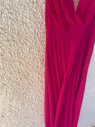 Vestido largo fucsia