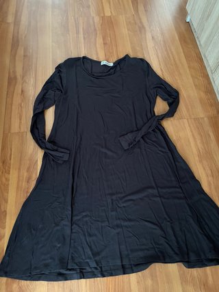 Vestido marrón fluido talla única