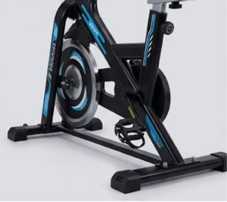 Bicicleta Estática Spinning Negra y Azul