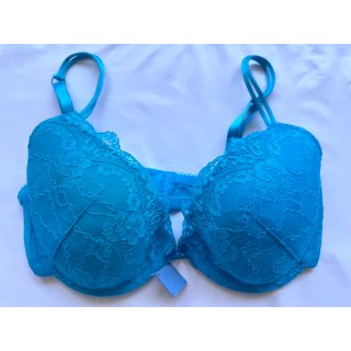 Conjunto sujetador y braguita encaje azul