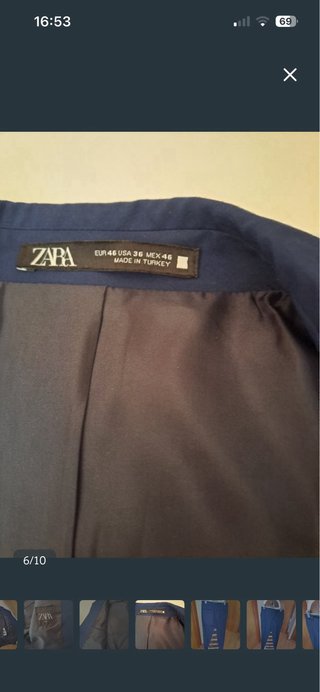 Traje Zara azul chico