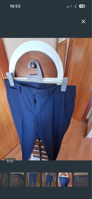 Traje Zara azul chico